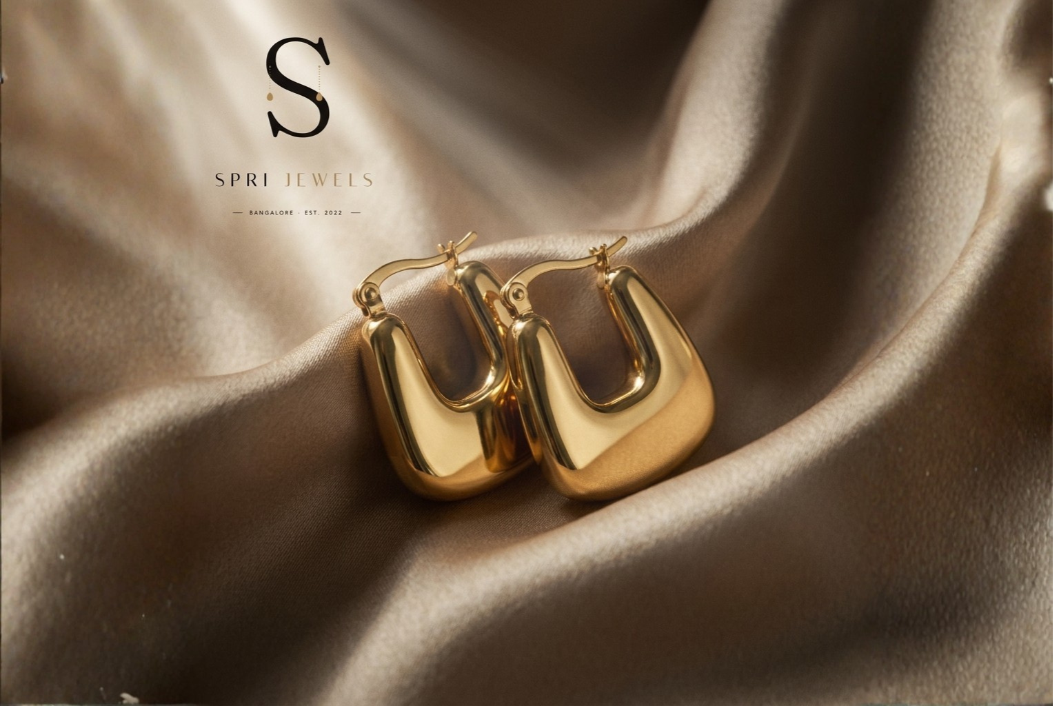 Gold Hoop Bold Earrings